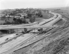 M6 Motorway, Swynnerton, Stafford, Staffordshire, 28/11/1962. Creator: John Laing plc