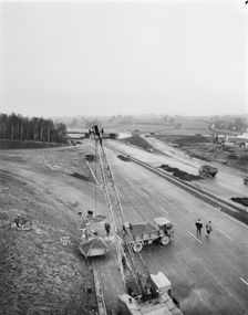 M6 Motorway, Swynnerton, Stafford, Staffordshire, 28/11/1962. Creator: John Laing plc