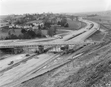 M6 Motorway, Swynnerton, Stafford, Staffordshire, 28/11/1962. Creator: John Laing plc