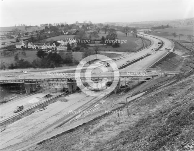 M6 Motorway, Swynnerton, Stafford, Staffordshire, 28/11/1962. Creator: John Laing plc.