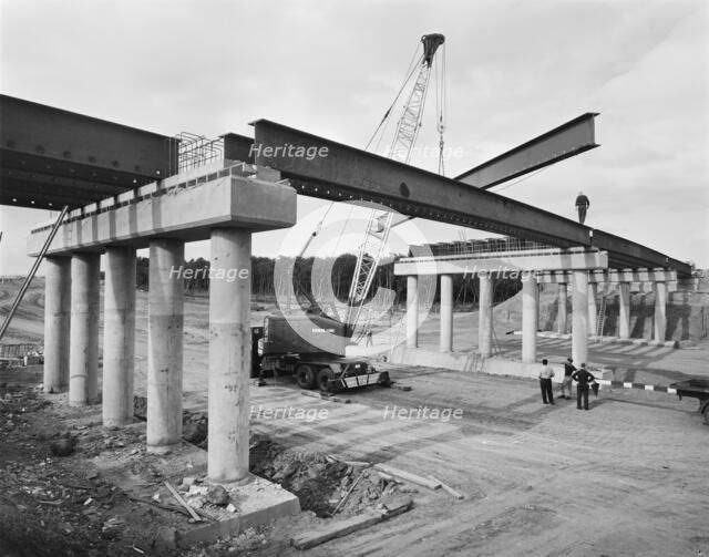 M6 Motorway, Penkridge, South Staffordshire, Staffordshire, 09/09/1964. Creator: John Laing plc.