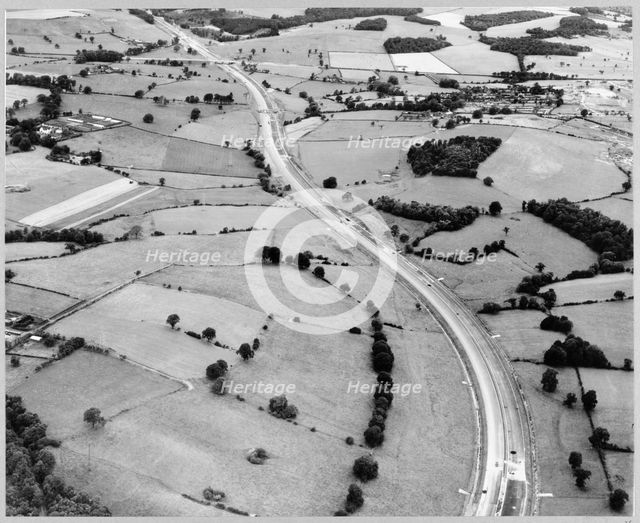 M6 Motorway, Whitmore, Newcastle-under-Lyme, Staffordshire, 27/08/1962. Creator: Aerofilms.