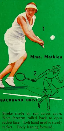 Mme. Mathieu - Backhand Drive c1935. Creator: Unknown