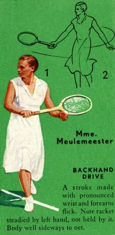 Mme. Meulemeester - Backhand Drive c1935. Creator: Unknown