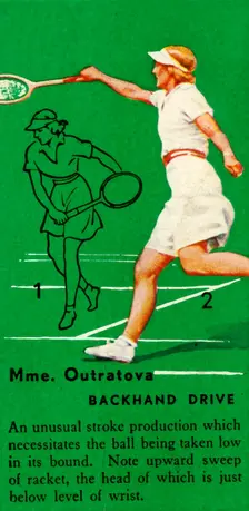 Mme. Outratova - Backhand Drive c1935. Creator: Unknown