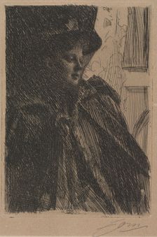 Mme. Olga Bratt, 1892. Creator: Anders Zorn (Swedish, 1860-1920)