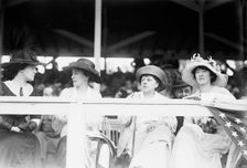 Mme Bakmetieff, Mrs. Truxton Beale; Mrs. Edward Beale McLean; Mme Havenith, Washington DC, 1914. Creator: Harris & Ewing