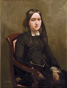 Mme Bison, 1852. Artist: Jean-Baptiste-Camille Corot