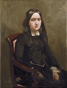 Mme Bison, 1852. Artist: Jean-Baptiste-Camille Corot