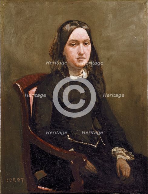 Mme Bison, 1852. Artist: Jean-Baptiste-Camille Corot.