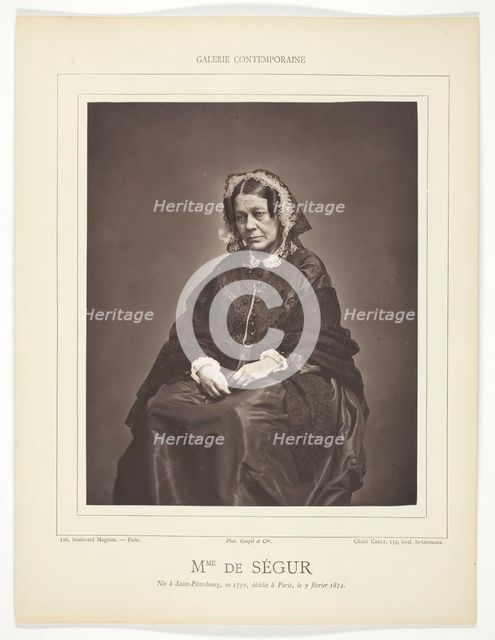 Mme. de Ségur, c. 1874. Creator: Caret Caret.