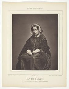 Mme. de Ségur, c. 1874. Creator: Caret Caret