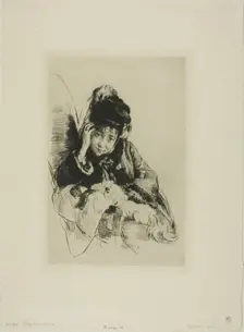 Mme. Desboutin, 1879. Creator: Marcellin Desboutin