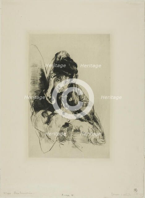 Mme. Desboutin, 1879. Creator: Marcellin Desboutin.