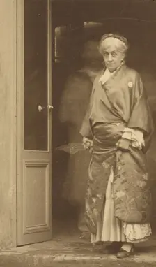 Mme Ernestine Nadar in a kimono, 1880-1885. Creator: Nadar
