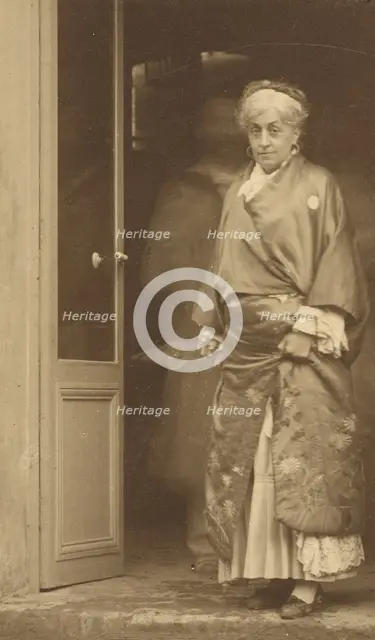 Mme Ernestine Nadar in a kimono, 1880-1885. Creator: Nadar.