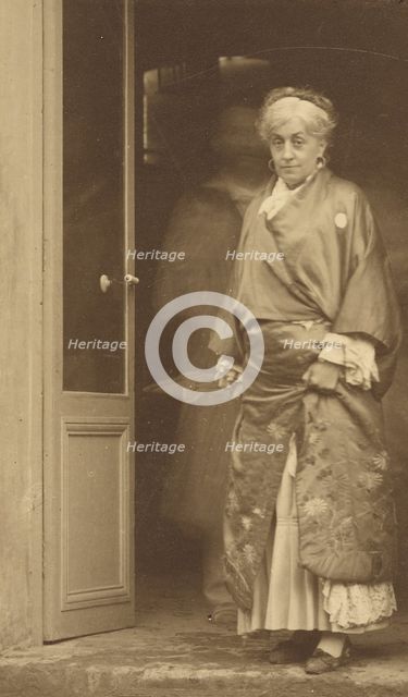Mme Ernestine Nadar in a kimono, 1880-1885. Creator: Nadar.