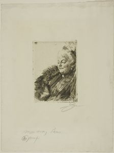 Mme Georges May II, 1891. Creator: Anders Leonard Zorn