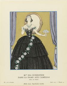 Mme Ida Rubinstein dans "La Dame aux Camélias", Gazette du Bon Ton , 1923. Creator: Barbier, George (1882-1932)