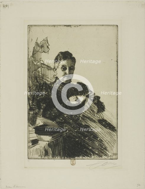 Mme Lamm II, 1894. Creator: Anders Leonard Zorn.