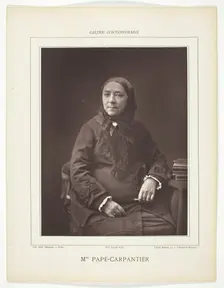 Mme. Pape-Carpantier, 1853/78. Creator: Nadar