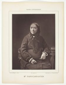 Mme. Pape-Carpantier, 1853/78. Creator: Nadar