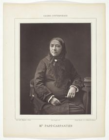 Mme. Pape-Carpantier, 1853/78. Creator: Nadar
