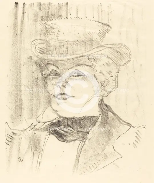 Mme. Réjane, 1898. Creator: Henri de Toulouse-Lautrec.
