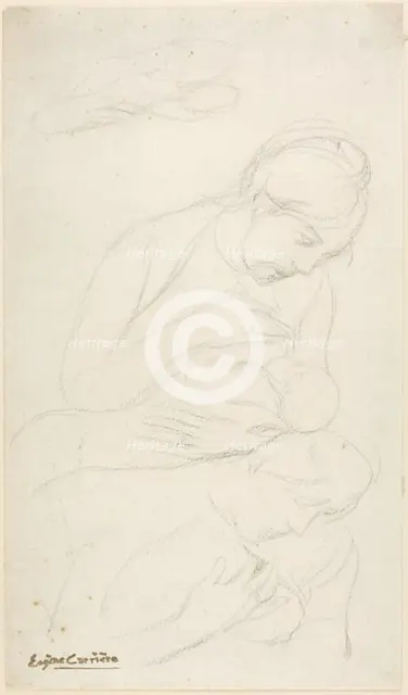 Mother Nursing Child, n.d. Creator: Eugene Carriere.