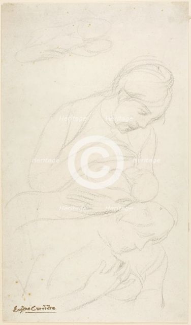 Mother Nursing Child, n.d. Creator: Eugene Carriere.
