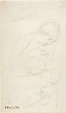 Mother Nursing Child, n.d. Creator: Eugene Carriere