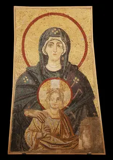 Mother of God and Child, Byzantine, early 20th century (original dated 9th century). Creator: Unknown