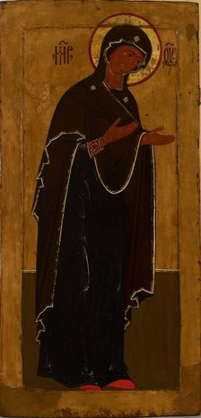 Mother of God from the Deesis group, Russian icon, 1885-1715. Creator: Unknown