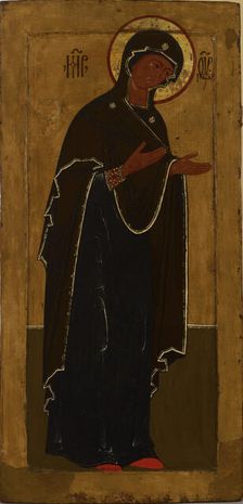 Mother of God from the Deesis group, Russian icon, 1885-1715. Creator: Unknown