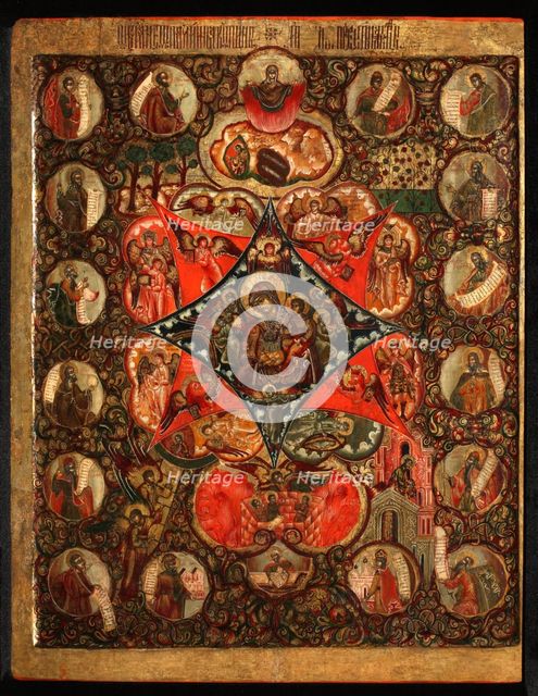 Mother of God of the Burning Bush, 17th century. Artist: Russian icon  