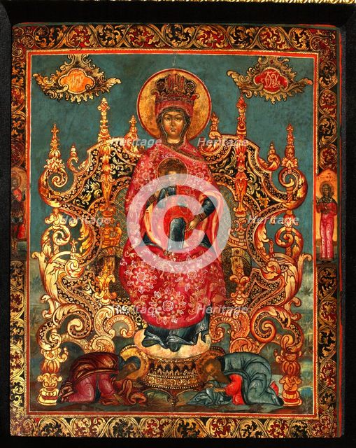 Mother of God Pecherskaya, 18th century. Artist: Russian icon  