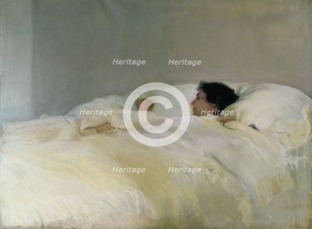  'Mother', oil, 1895, by Joaquin Sorolla.