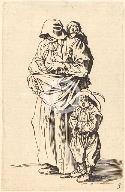 Mother and Three Children. Creator: Unknown.