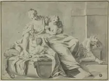 Mother and Three Children, n.d. Creator: Unknown