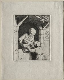Mother and Two Children. Creator: Adriaen van Ostade (Dutch, 1610-1684)