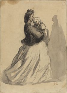 Mother and Baby. Creator: Honore Daumier