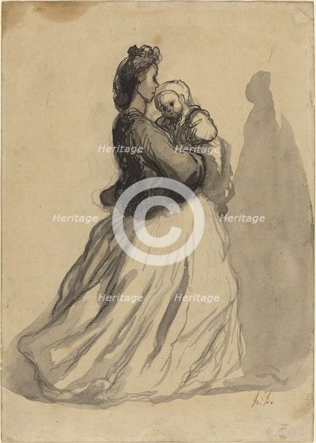 Mother and Baby. Creator: Honore Daumier.