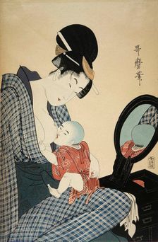 Mother and Child, 1797. Creator: Utamaro, Kitagawa (1753-1806)