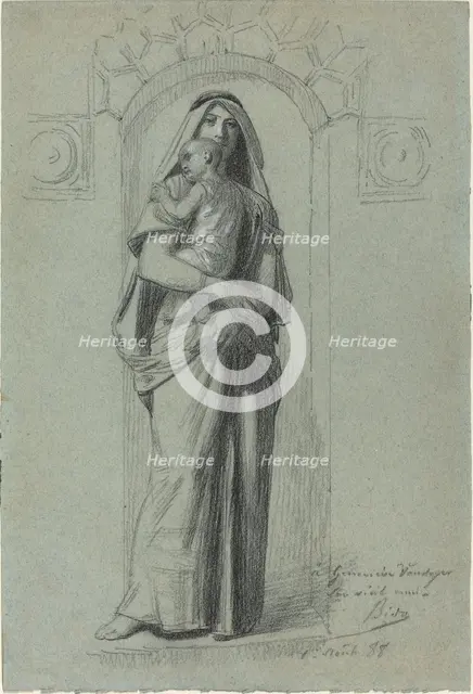Mother and Child, 1888. Creator: Alexandre Bida.