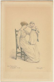 Mother and Child, 1898. Creator: Kate Greenaway (British, 1846-1901)