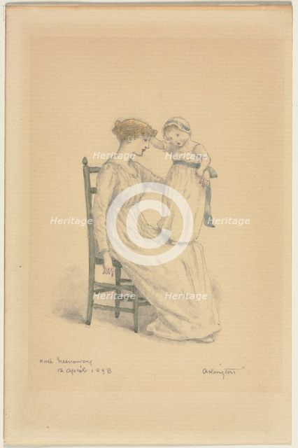 Mother and Child, 1898. Creator: Kate Greenaway (British, 1846-1901).