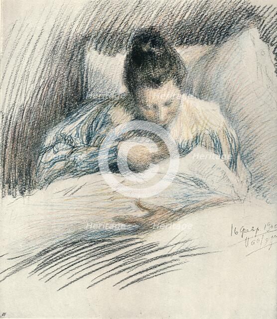Mother and Child, 1900, (1906). Artist: Leonid Osipovich Pasternak