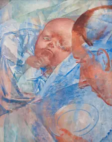 Mother and Child, 1922. Artist: Petrov-Vodkin, Kuzma Sergeyevich (1878-1939)