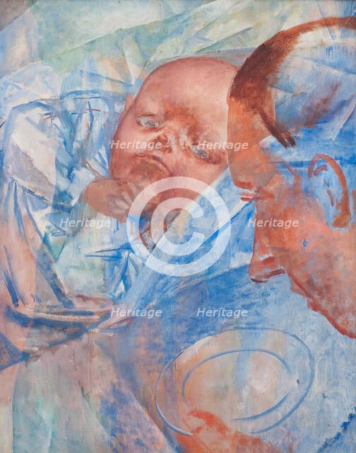 Mother and Child, 1922. Artist: Petrov-Vodkin, Kuzma Sergeyevich (1878-1939)