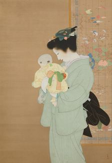 Mother and Child, 1934. Creator: Shoen, Uemura (1875-1949)